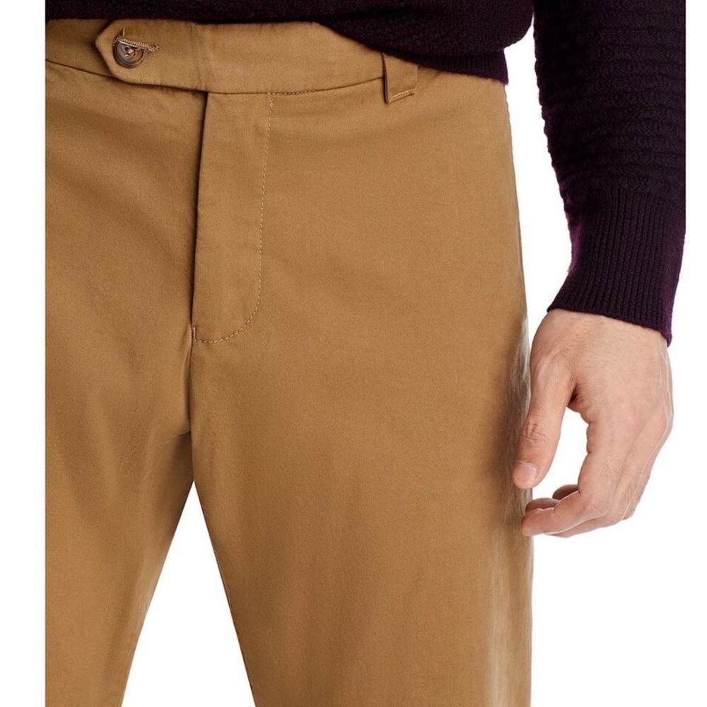 NWT The Men’s Store at Bloomingdale’s Tailored Fit Chino Pants 36W x 32L Brown - Picture 5 of 12